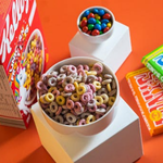 Cereal box with fruit